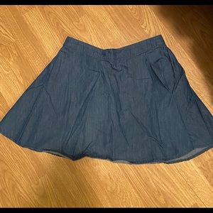 Forever 21 Fake Jean Material Skater skirt